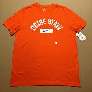NEW Large Nike Boise State Broncos Shirt T-shirt Orange Mens Size L Tee NWT